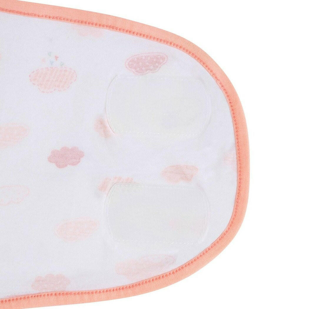 Clevamama Baby Swaddle to Sleep Wrap (Coral Clouds) Newborn Size: 0-3 Months