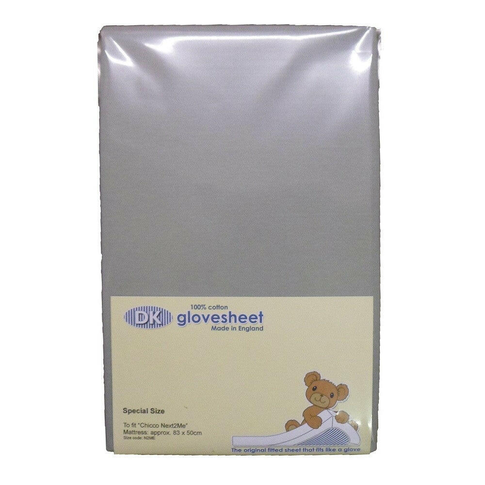 DK Glovesheets Chicco Next 2 Me / Lullago Fitted Sheet (Grey)