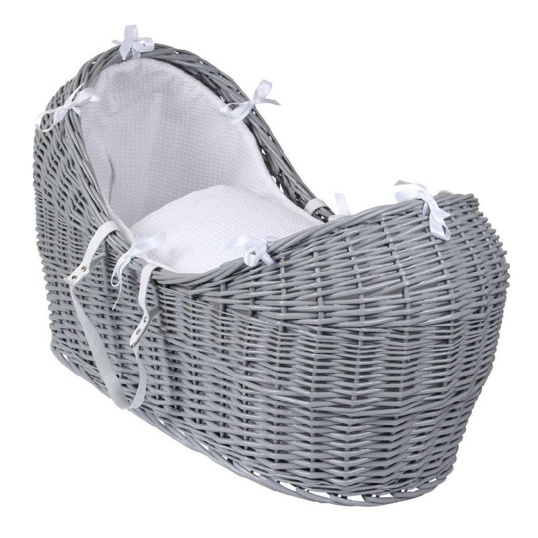 Clair de Lune Noah Pod - White Waffle (Grey Wicker)