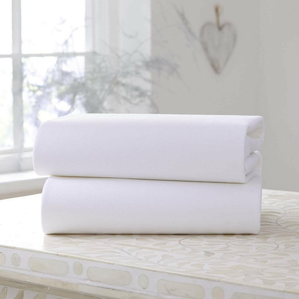 Clair De Lune Fitted Sheets (White) Cot 120x60cm