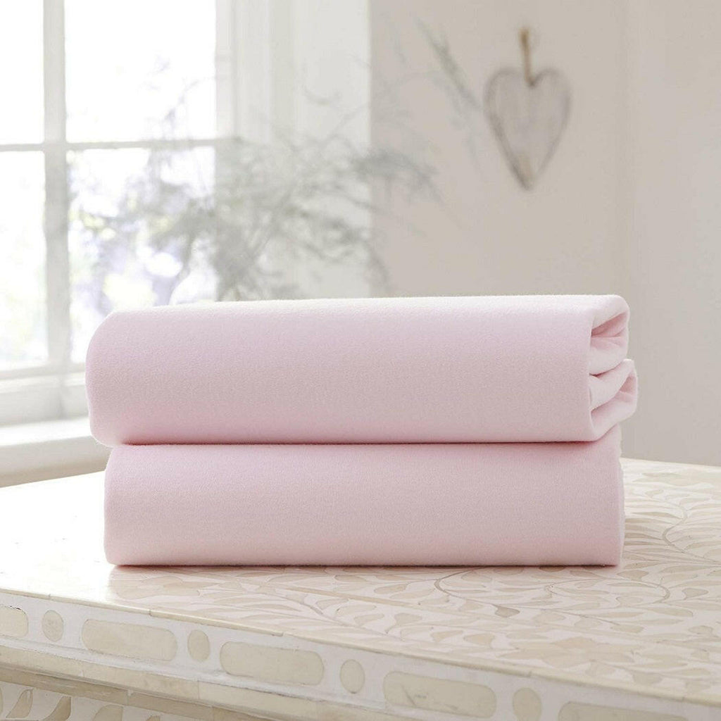 Clair De Lune Fitted Sheets (Pink) Cot 120x60cm