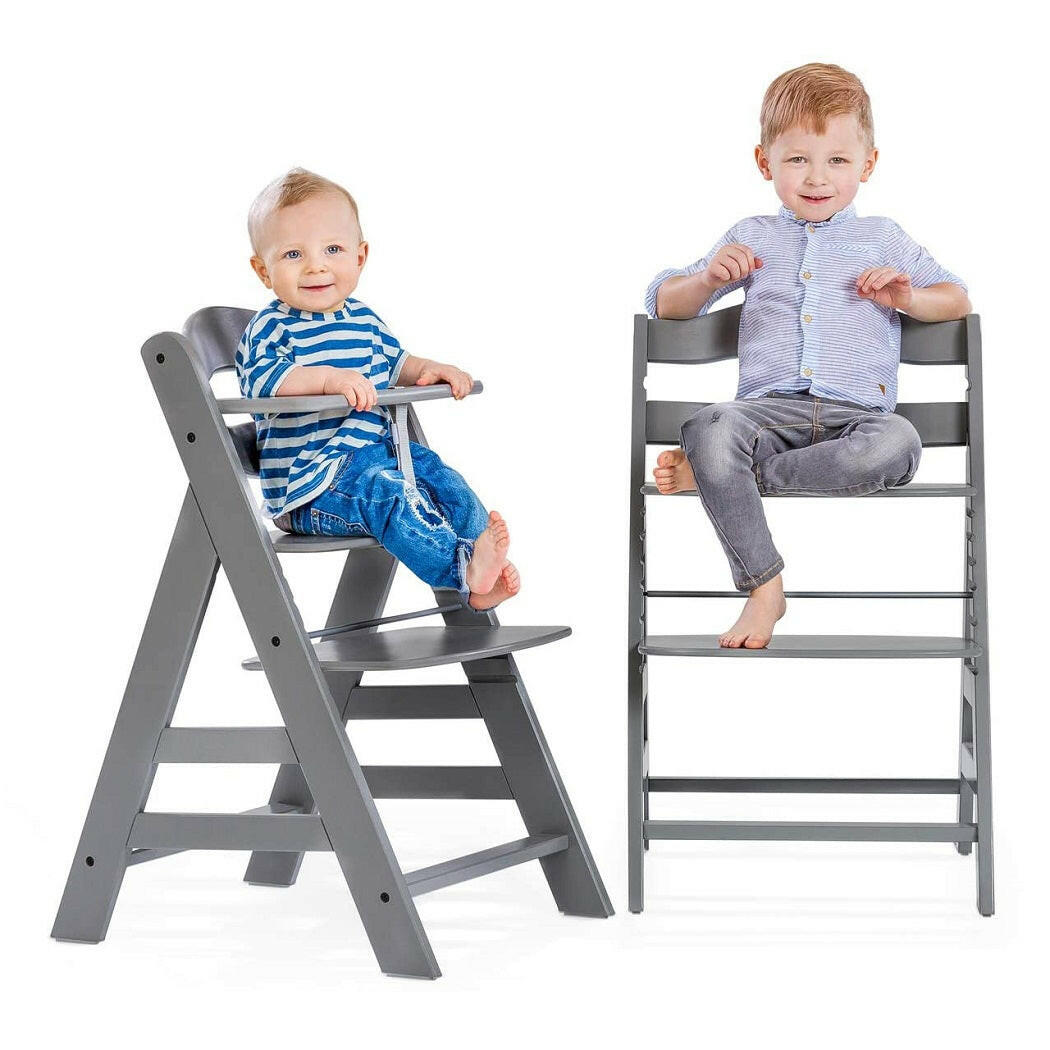 Hauck Alpha+B Wooden Highchair (Grey)