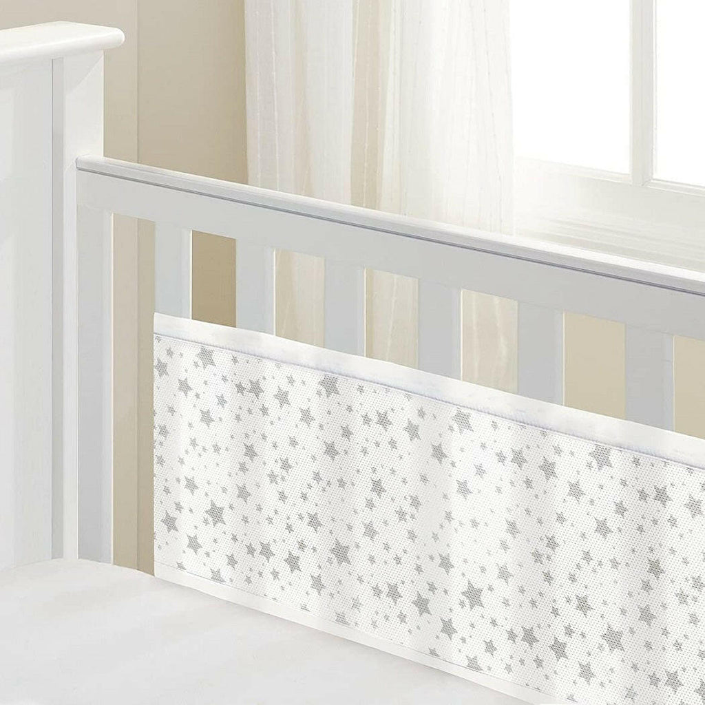 BreathableBaby Cot Bed Set (Twinkle Grey)