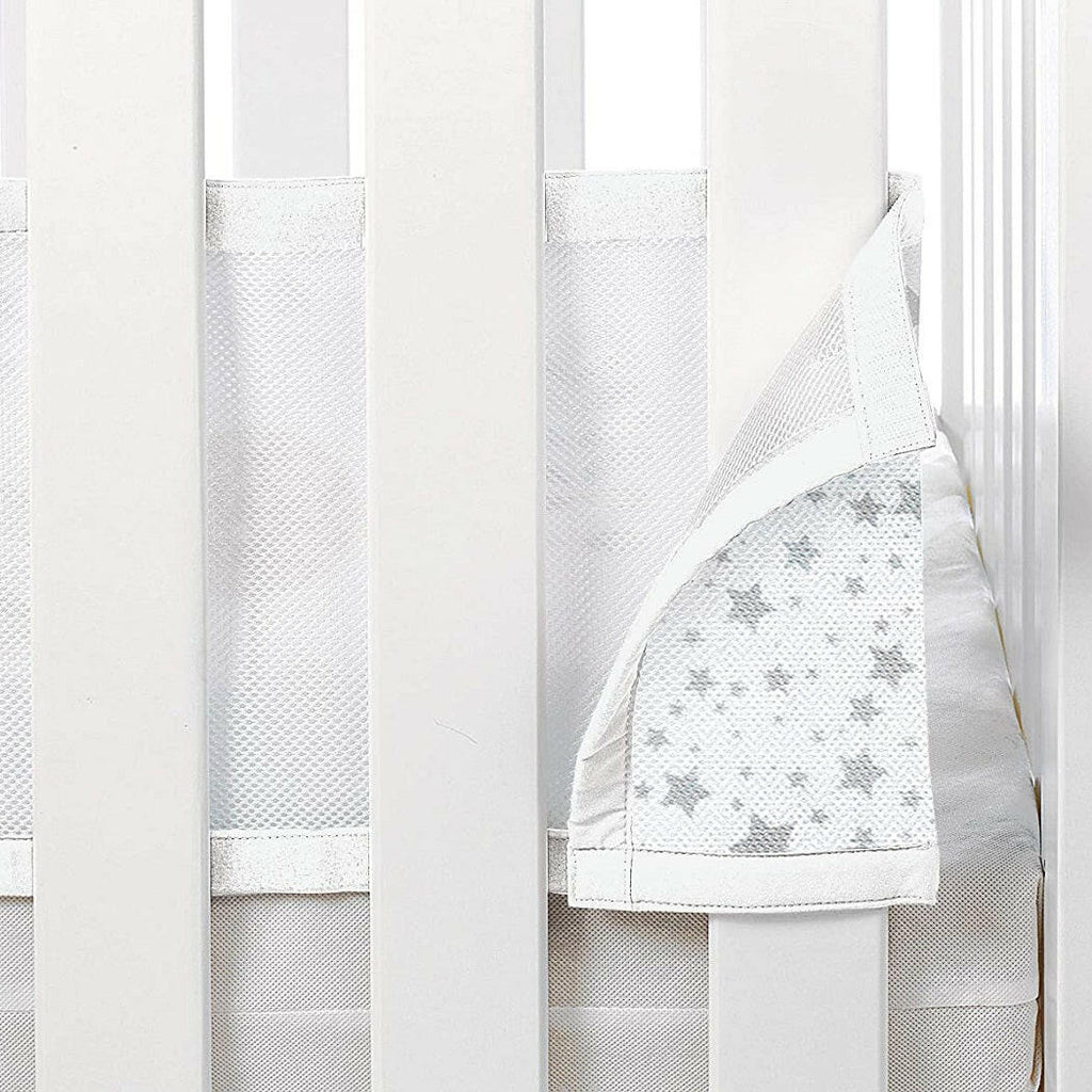 BreathableBaby Cot Bed Set (Twinkle Grey)