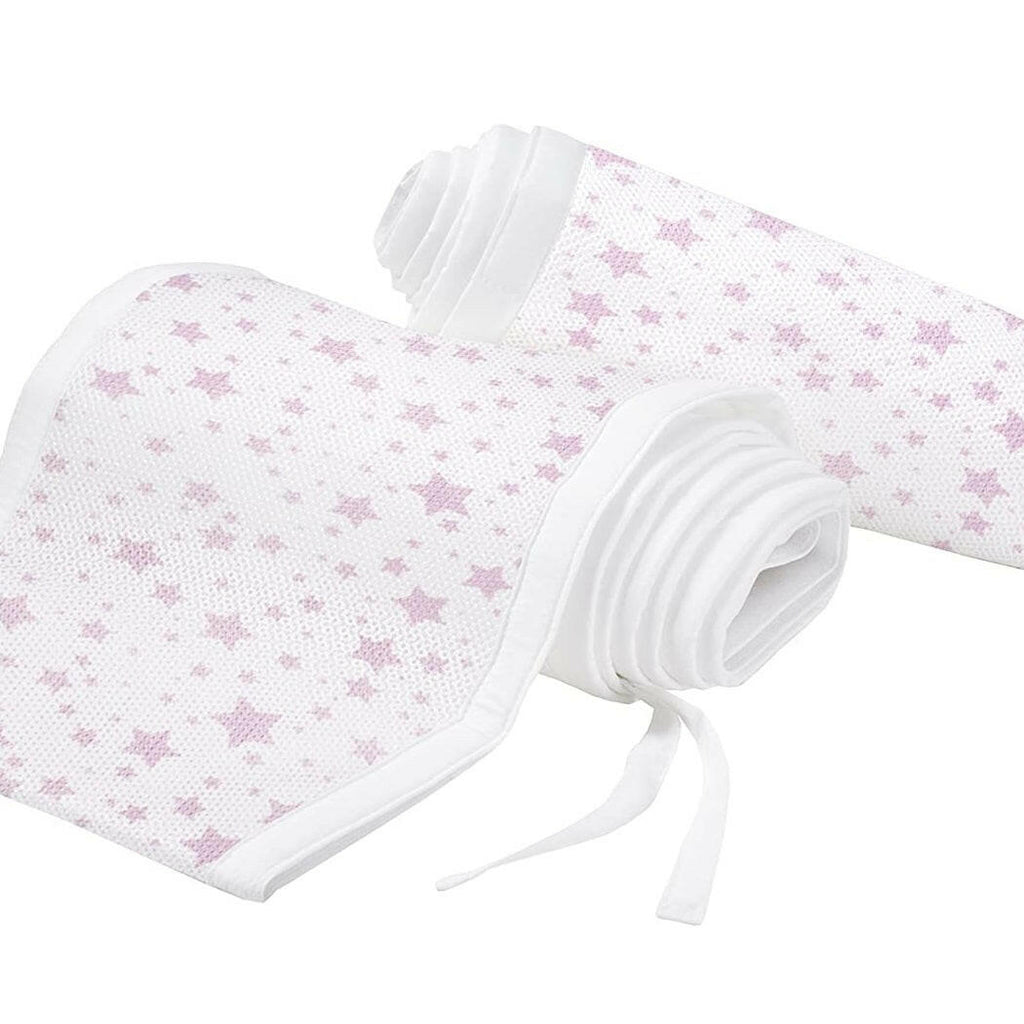 BreathableBaby Mesh Liner - 4 Sided (Twinkle Stars Pink)