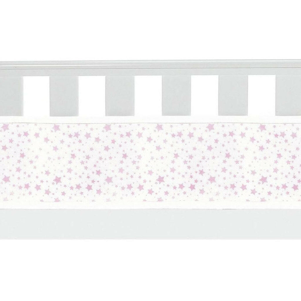 BreathableBaby Mesh Liner - 4 Sided (Twinkle Stars Pink)