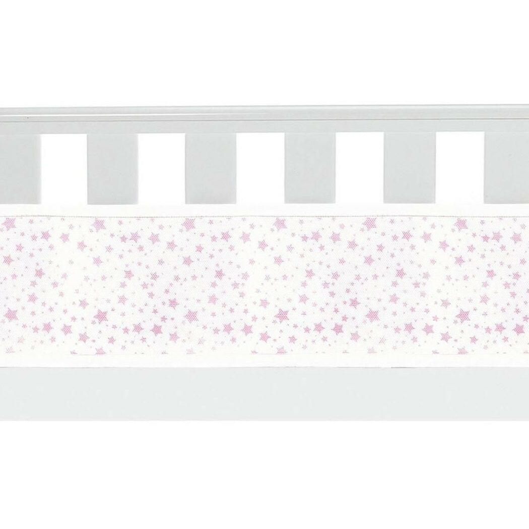 BreathableBaby Mesh Liner - 4 Sided (Twinkle Stars Pink)