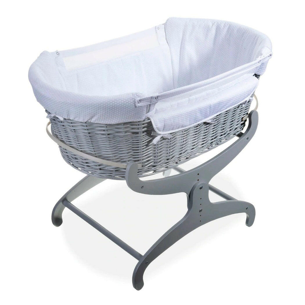 Clair De Lune Bedside Crib - Cotton Dreams (White)