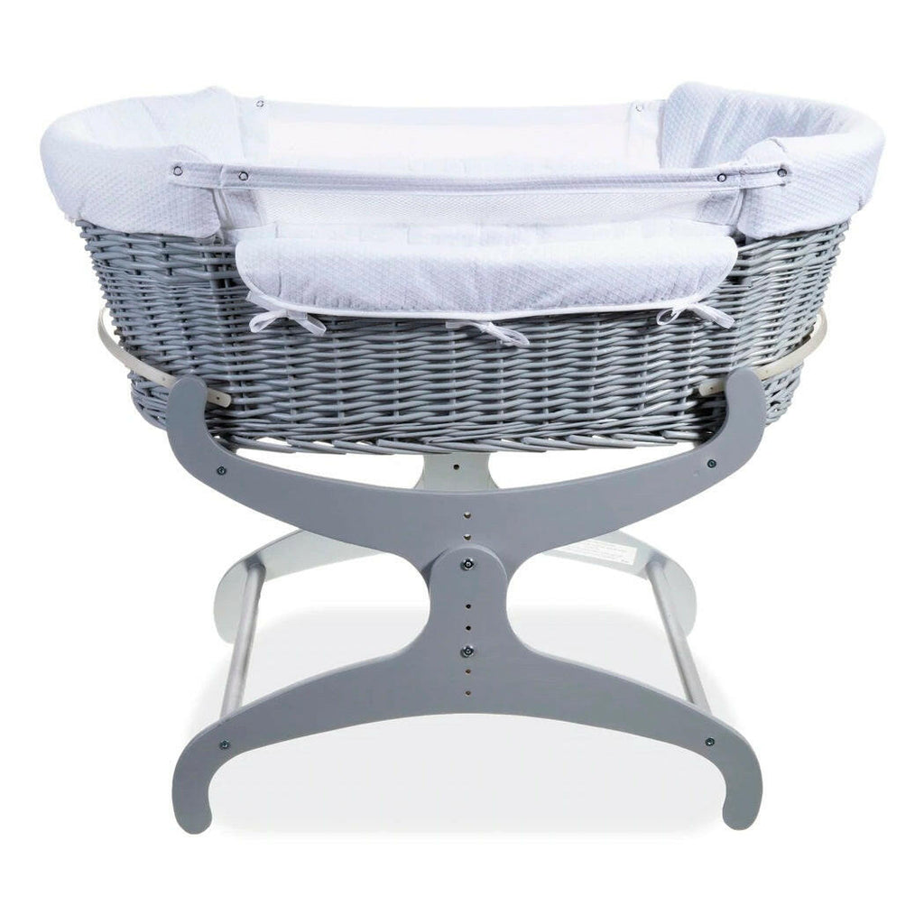 Clair De Lune Bedside Crib - Cotton Dreams (White)