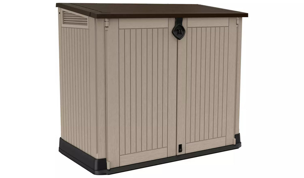 Keter Store-It-Out Midi 880L Plastic Garden Storage – Beige & Brown £74.99