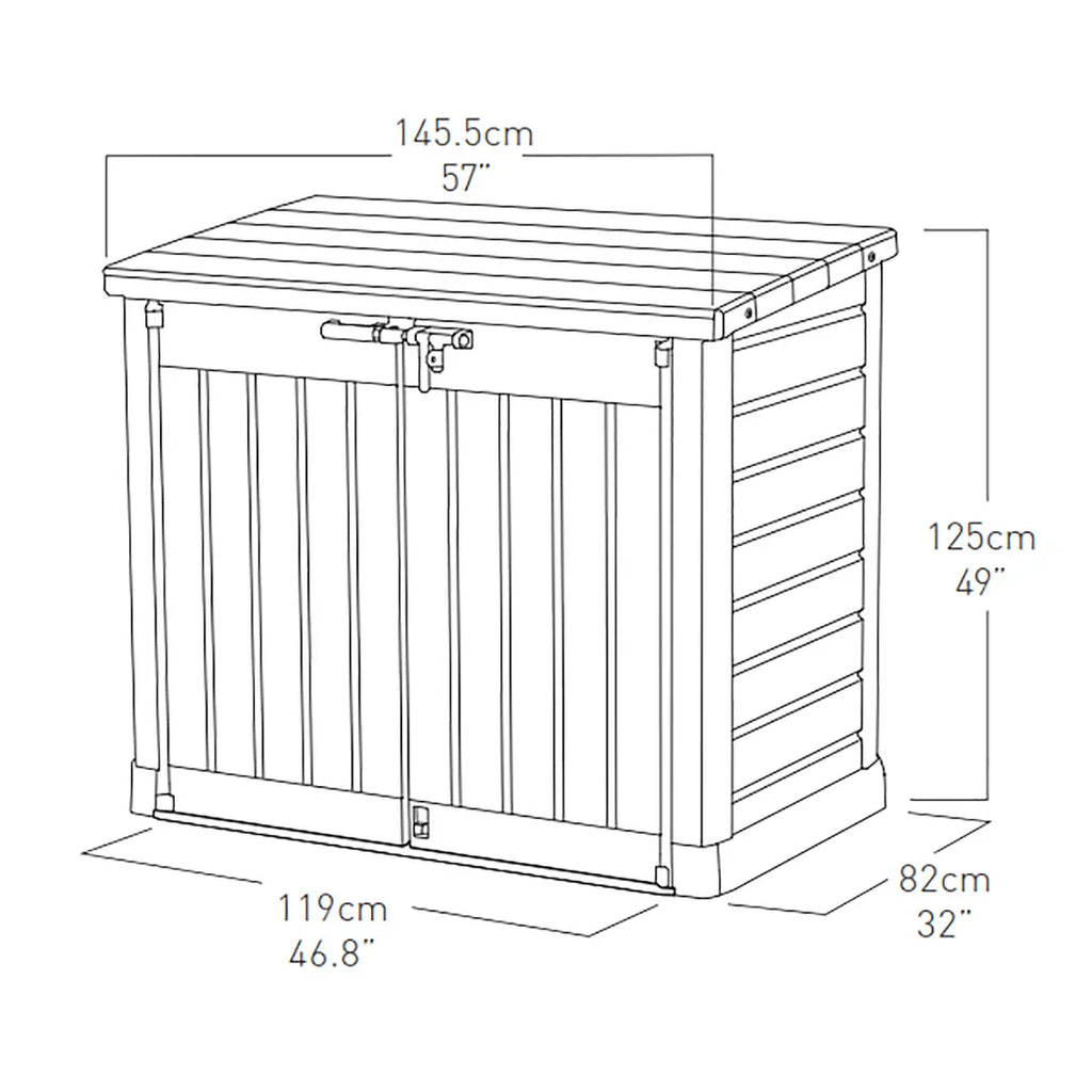 Keter Store It Out Max 1200L Storage Shed – Beige / Brown