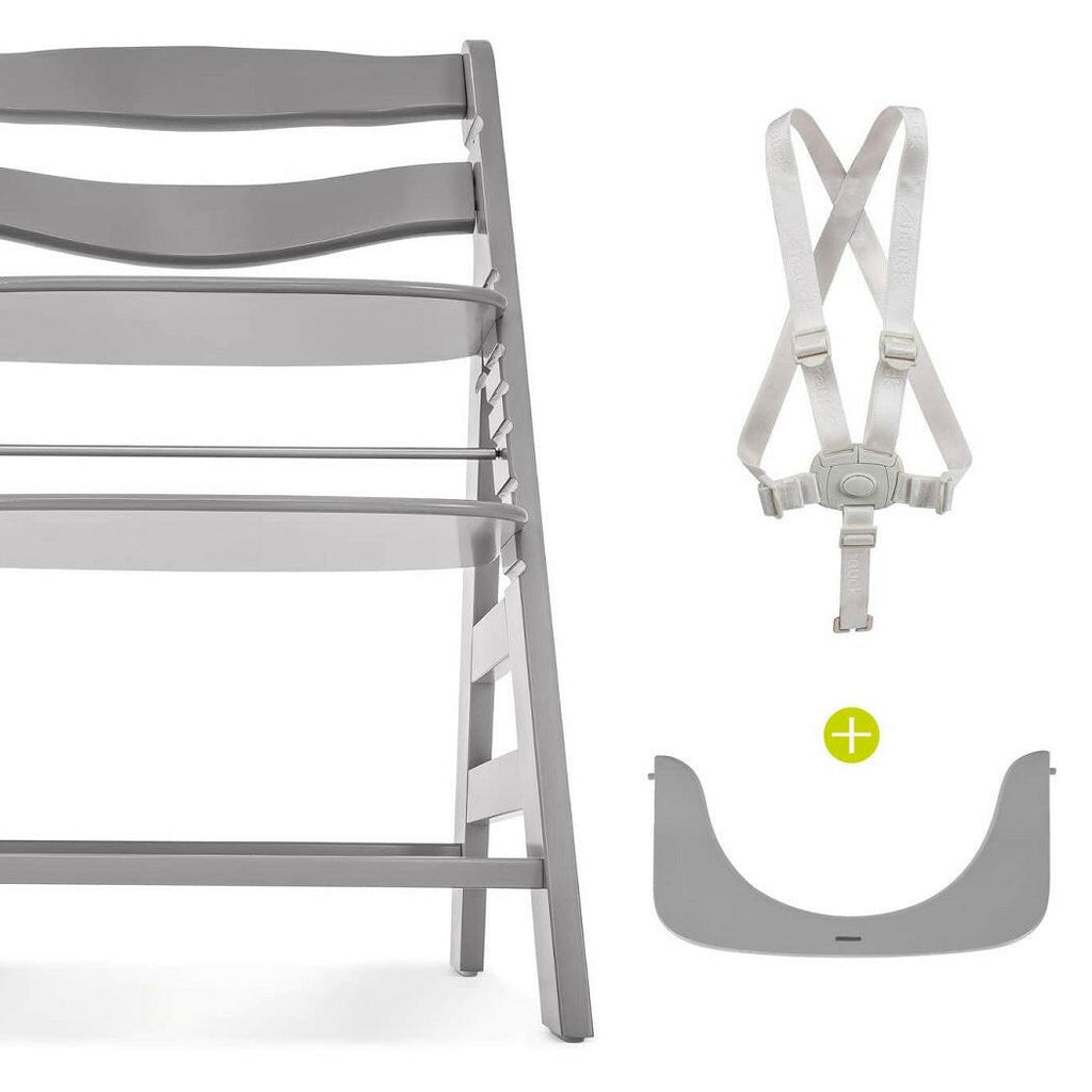 Hauck Alpha+B Wooden Highchair (Grey)