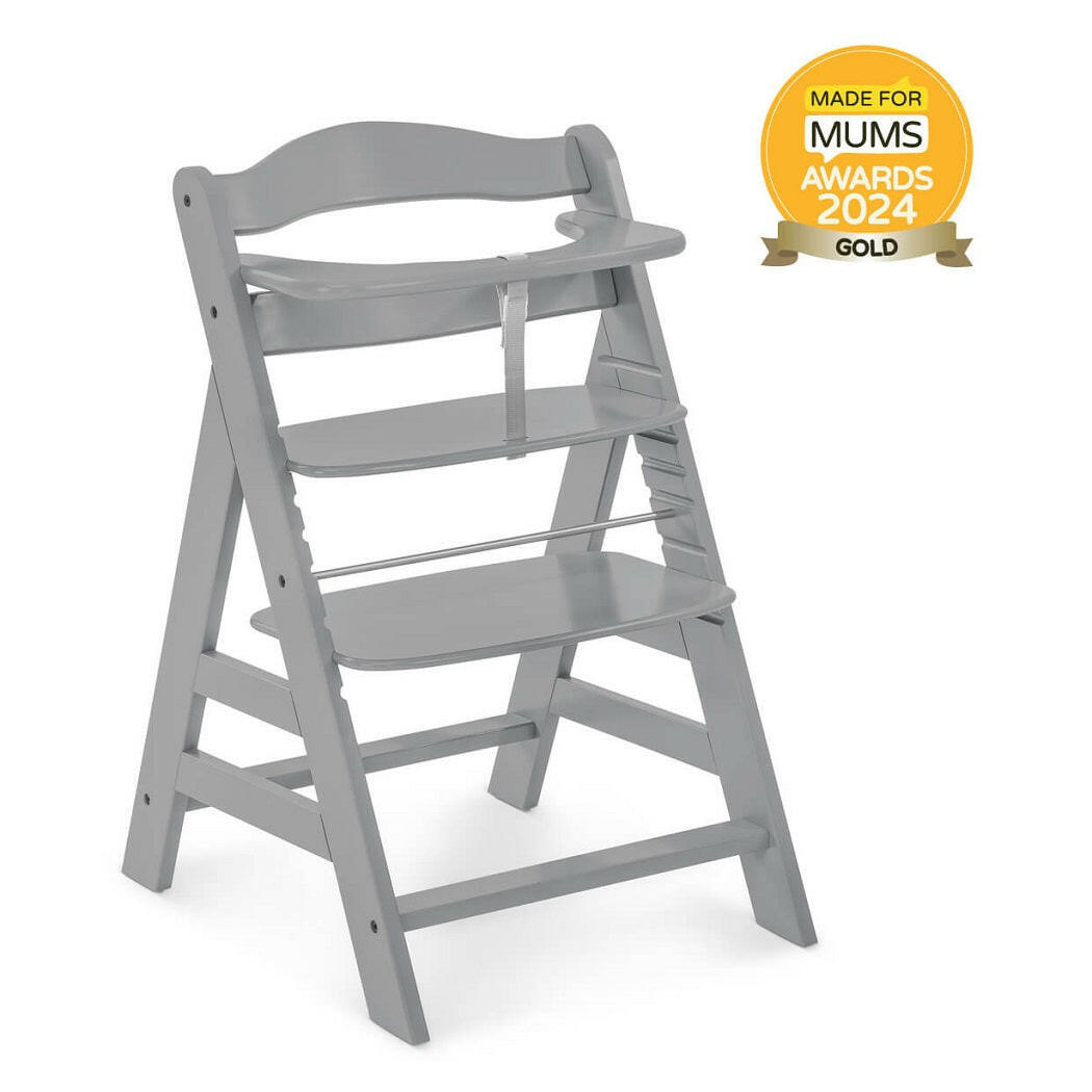 Hauck Alpha+B Wooden Highchair (Grey)