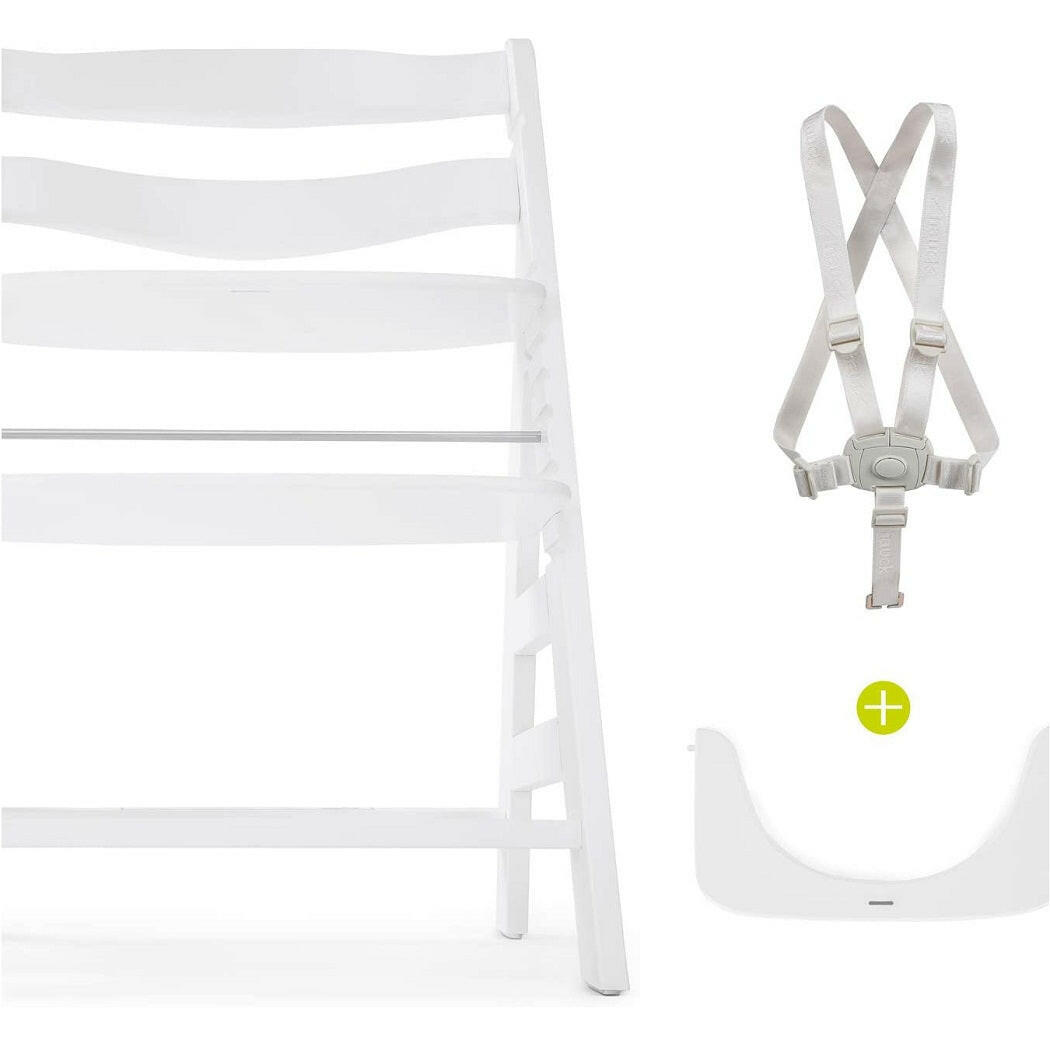 Hauck Alpha+B Wooden Highchair (White)
