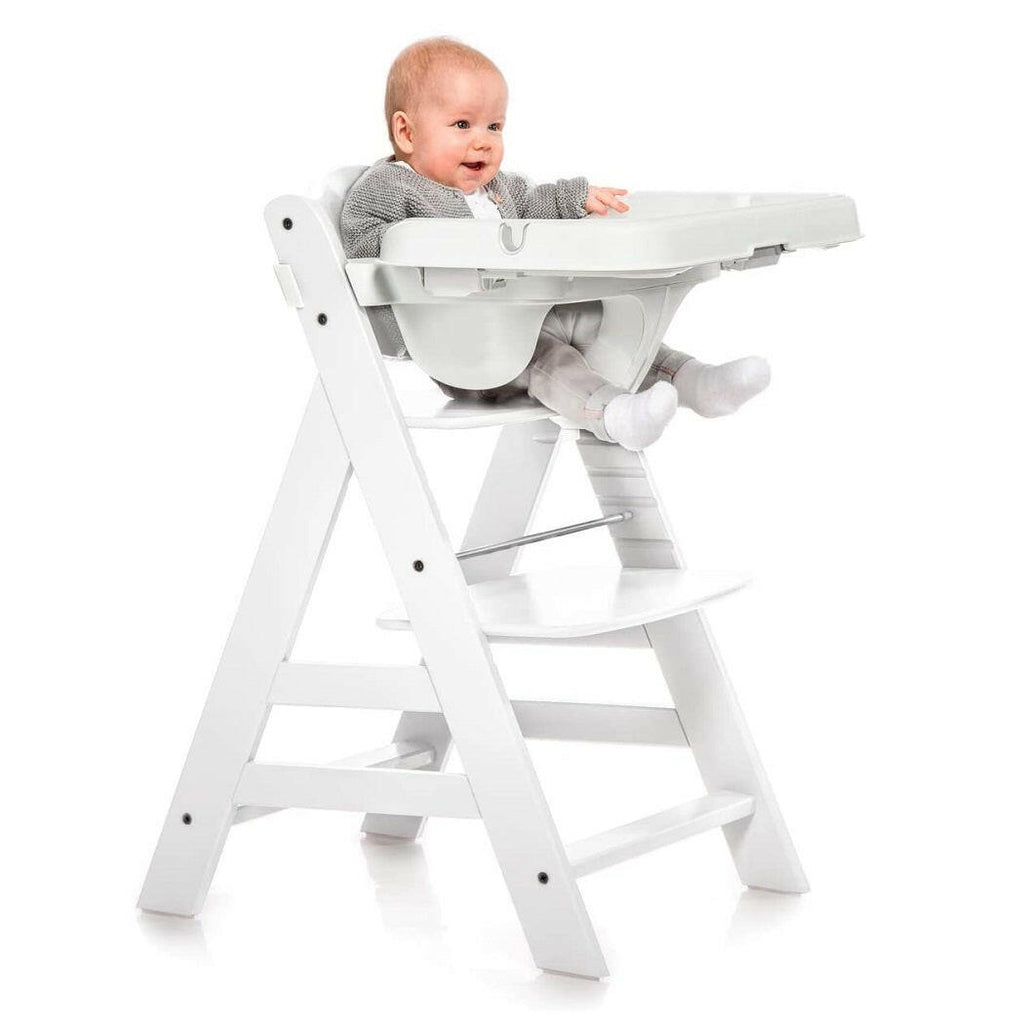 Hauck Alpha Tray - 3-in-1 Table Set for Hauck Wooden Highchairs Alpha+ & Beta+ (White)