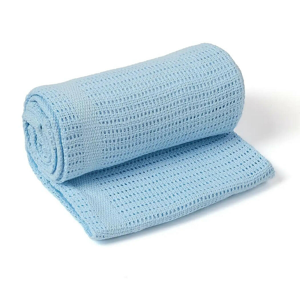 Clair De Lune Cellular Cot Bed Blanket - Blue