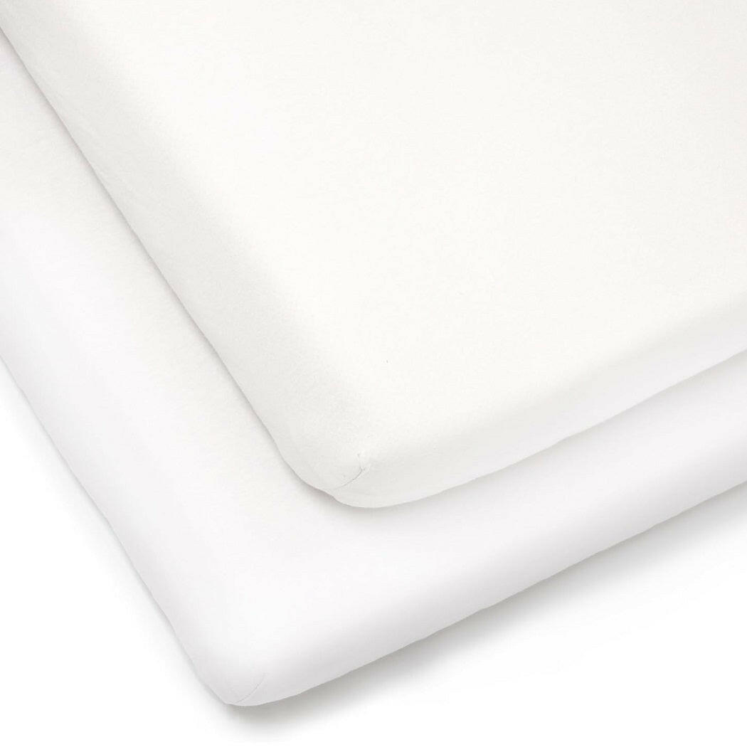 Clair De Lune Fitted Cot Bed Sheets (Pack of 2) - White