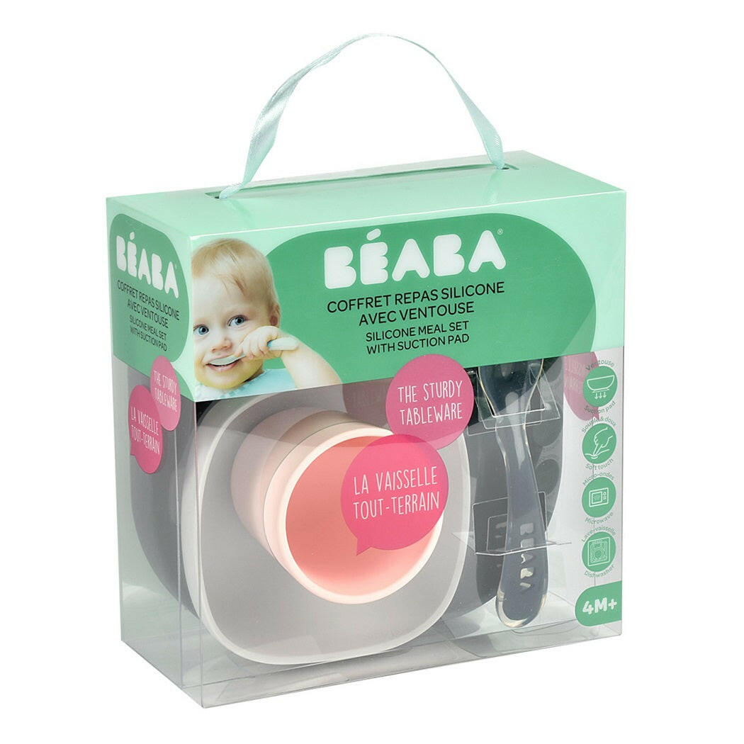 BEABA Silicone Feeding Meal Set - 4 Piece (Night Blue)