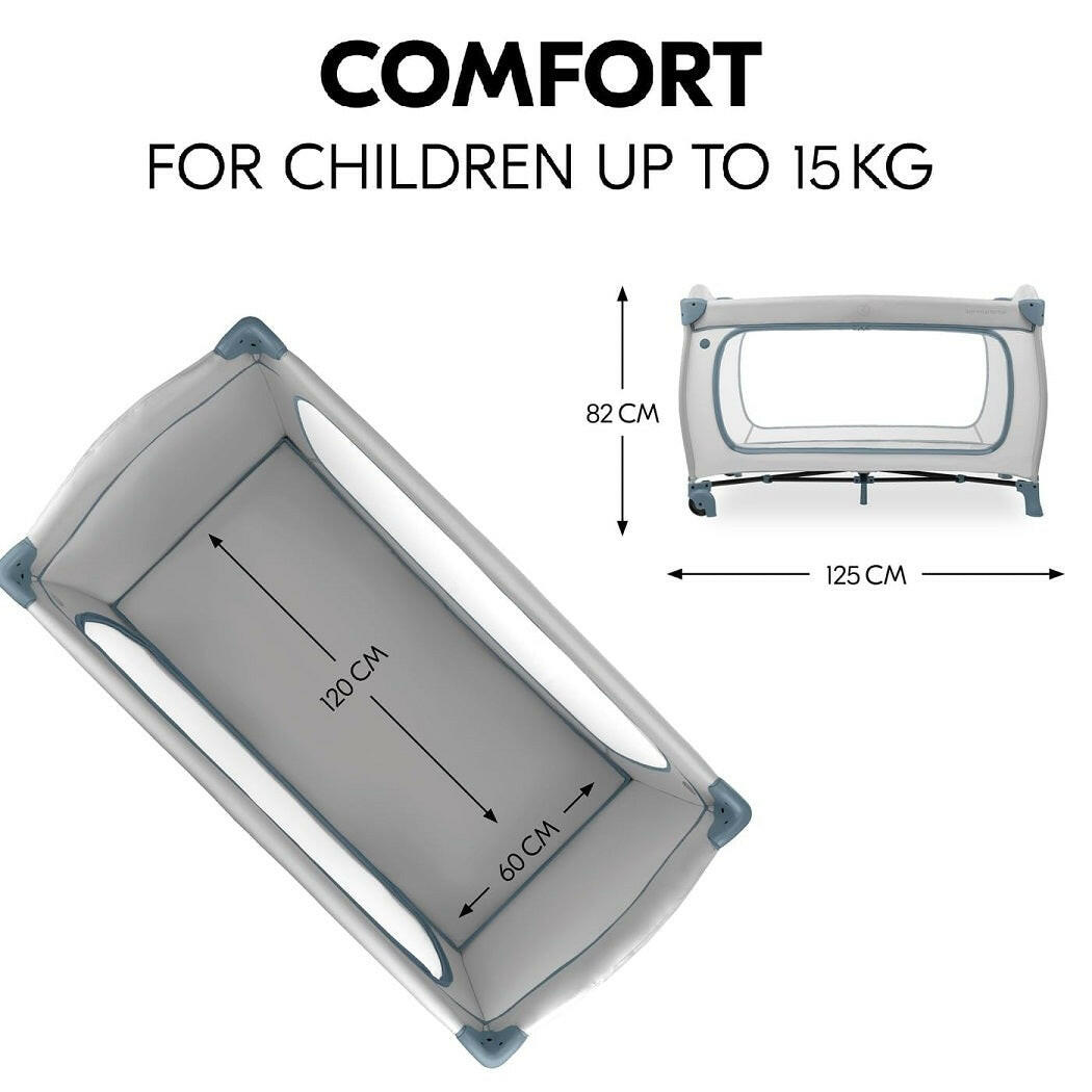 Hauck Sleep'n'Play Go Plus Dusty Blue Travel Cot/Playpen