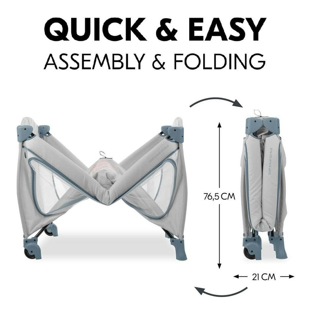 Hauck Sleep'n'Play Go Plus Dusty Blue Travel Cot/Playpen