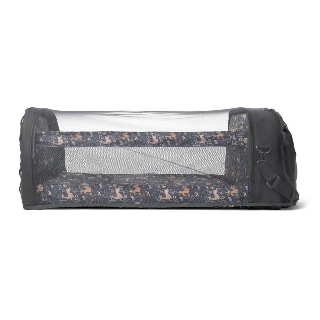 Bizzi Growin Baby Travel Crib Changing Bag - POD® (Vegan Leather - Anthracite Black)